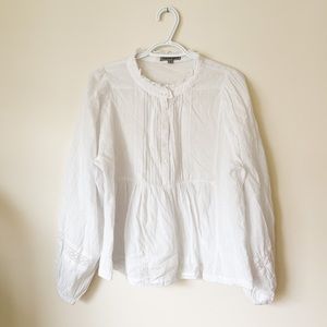 White loose fitting blouse small